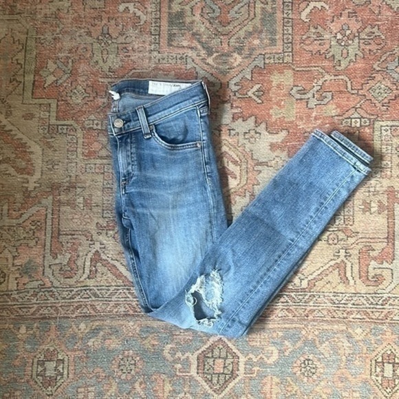 Rag & Bone Mid Rise Capri Size 25 Murray Wash - Picture 10 of 10